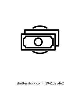 Transfer money icon vector illustration logo template for many purpose. Isolated on white background.