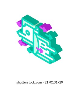 transfer money isometric icon vector. transfer money sign. isolated symbol illustration