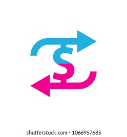 Transfer Money Logo Icon Design
