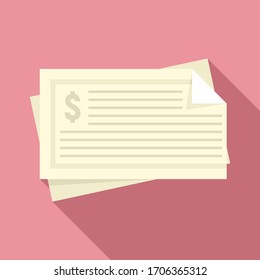 Transfer money paper icon. Flat illustration of transfer money paper vector icon for web design