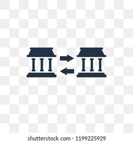 Transfer money vector icon isolated on transparent background, Transfer money transparency concept can be used web and mobile
