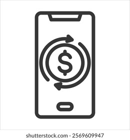 Transfer Outline Icon Vector Illustration