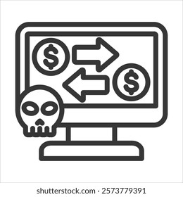 Transfer Outline Icon Vector Illustration