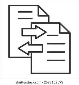 Ilustração do vetor do ícone Transferir contorno