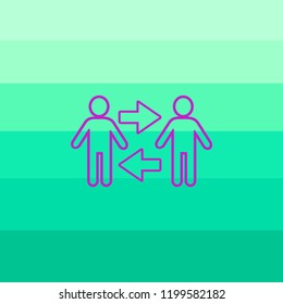 transfer of people, arrows, icon, vector illustration EPS 10