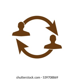 transfer of people, arrows, icon, vector illustration EPS 10