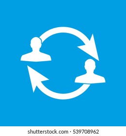 transfer of people, arrows, icon, vector illustration EPS 10