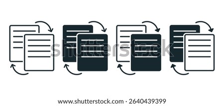 Transfer sharing file document icon. Illustration vector