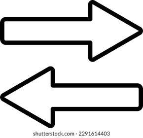 Transfer sign vector . Exchange icon . send and receive icon