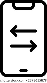 Transfer single vector line icon