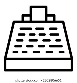 Transferir el vector de contorno del icono del soporte. Pago móvil. Financiación de depósitos