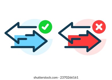 transfer successful and failed pop up information message ui concept illustration flat design vector eps10. simple, modern graphic element for landing page, infographic, icon