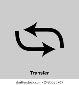 Transfer Swap Arrows Icon. Transfer icon isolated of flat style. Vector illustration. Eps file 45.