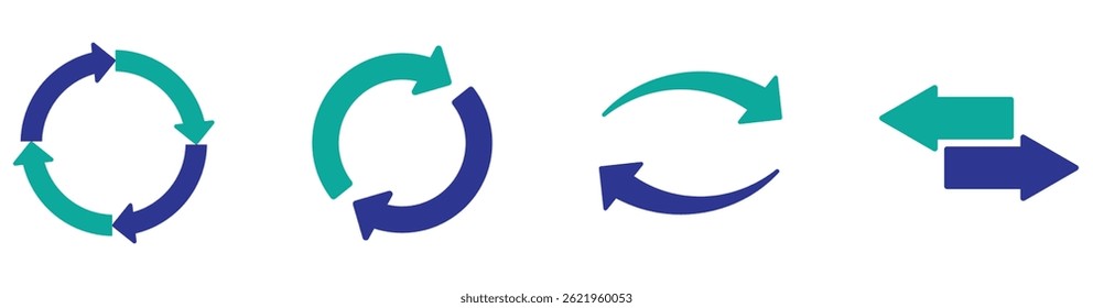 Transfer, swap, exchange, spin, flip concept. Circular arrow editable stroke outline icon isolated on white background flat vector illustration.