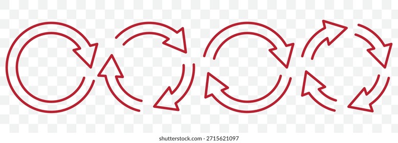 Transferencia, intercambio, intercambio, giro, concepto de volteo. Icono de contorno de trazo editable de flecha circular aislado en Ilustración vectorial plana de fondo blanco. Píxel perfecto. 64 x