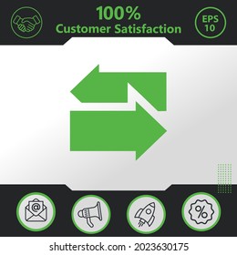 Transfer, switch, change vector icon graphic elements for your work - Modern design