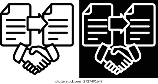 Versión de transferencia de dos tonos en fondo blanco y negro