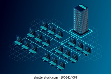 Transfer User Server Data Flow Data Stock Vector (Royalty Free ...