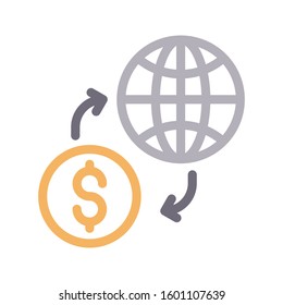 transfer vector color line icon 
