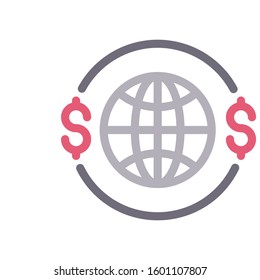 transfer vector color line icon 