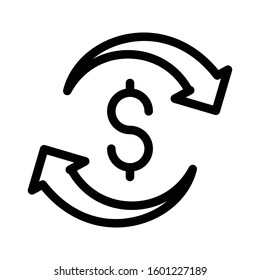transfer vector color line icon 