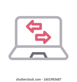 transfer vector color line icon 