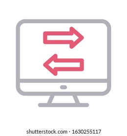 transfer vector color line icon 