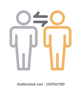transfer vector colour line icon 