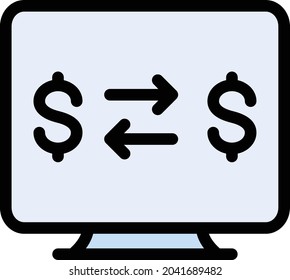 transfer vector colour line icon