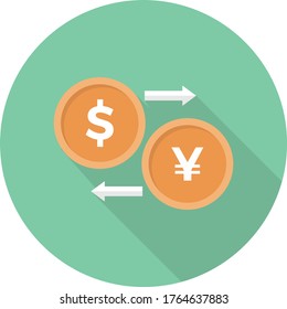 transfer vector flat color icon 