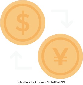 transfer vector flat color icon