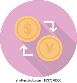 transfer vector flat color icon 