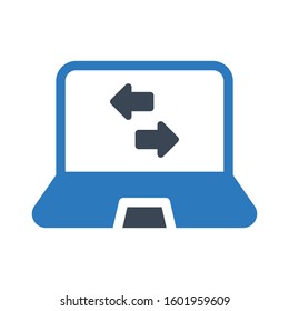 transfer vector glyph  color icon 