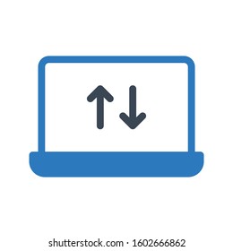 transfer vector glyph color icon 
