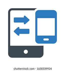 transfer vector glyph color icon 