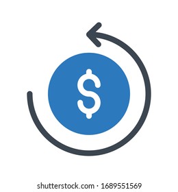 transfer vector glyph color icon 