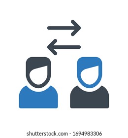 transfer vector glyph color icon 