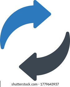 transfer vector glyph color icon 