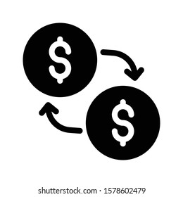 transfer vector glyph flat icon 