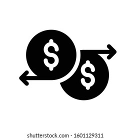 transfer vector glyph flat icon 