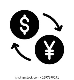 transfer vector glyph flat icon 
