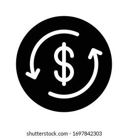 transfer vector glyph  flat icon 