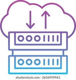 Icono de Vector de transferencia. Se puede utilizar para aplicaciones de impresión, móviles y de Web.