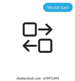Transfer vector icon, illustration symbol