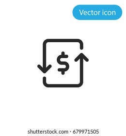 Transfer vector icon, illustration symbol