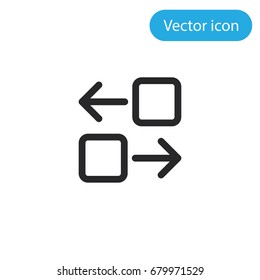 Transfer vector icon, illustration symbol