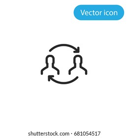 Transfer vector icon, illustration symbol