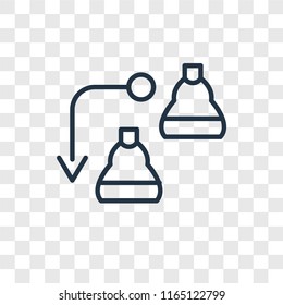 Transfer vector icon isolated on transparent background, Transfer logo concept