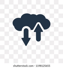 Transfer vector icon isolated on transparent background, Transfer transparency concept can be used web and mobile