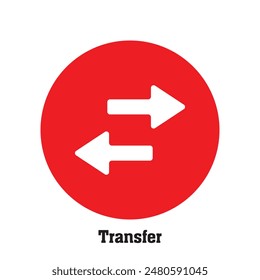 Transfer vector icon isolated on white background, Transfer transparency logo design. Swap icon vector. Reverse arrows illustration. Exchange icon. Vector illustration. Eps file 35.